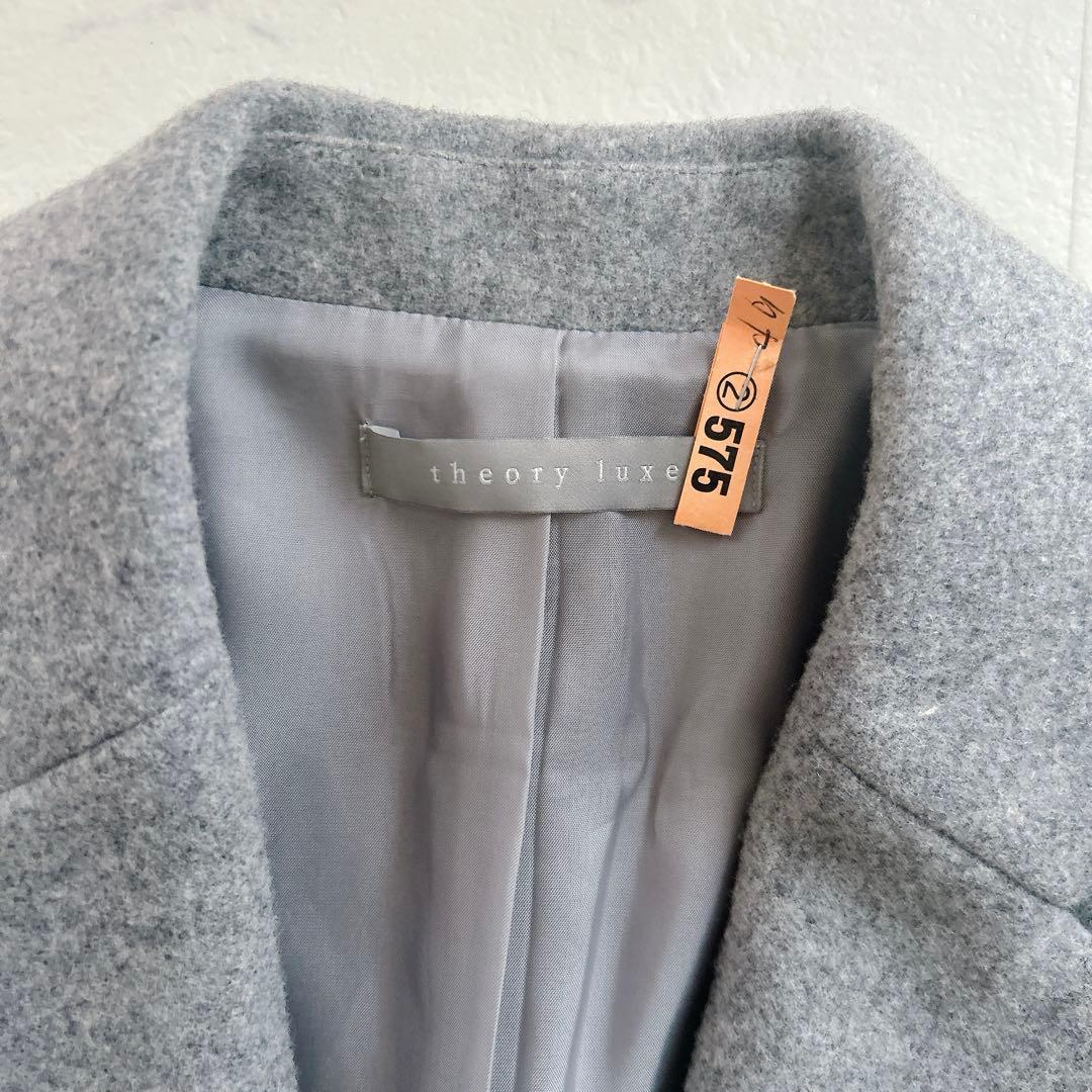 美品　theory luxe セオリーリュクス ウールコート グレー