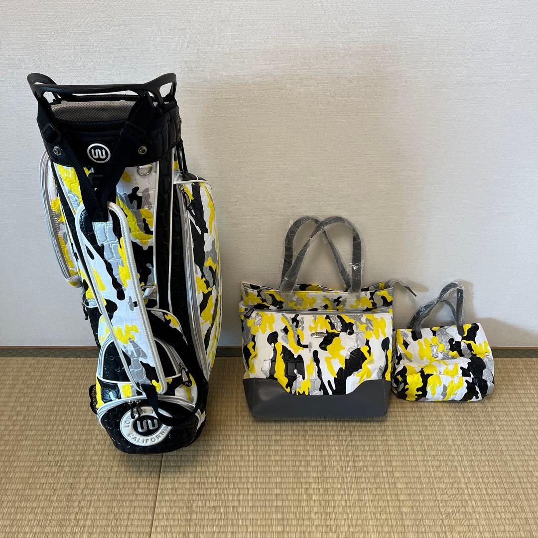 迷彩柄キャディバッグ イエロー ブラック
