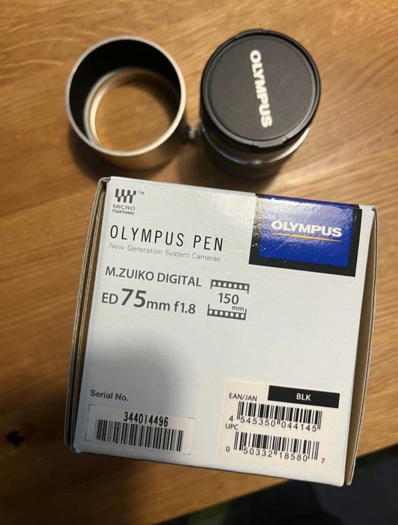 オリンパス 　M.zuikoDigital　75mm　f1.8　 希少ブラック