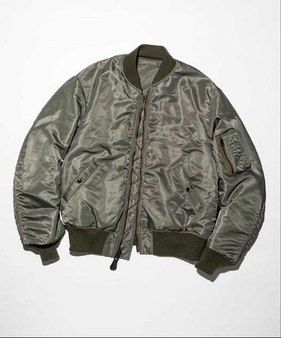 ［美品］AVIREX 7522/アヴィレックス MA-1 メンズL/カーキ