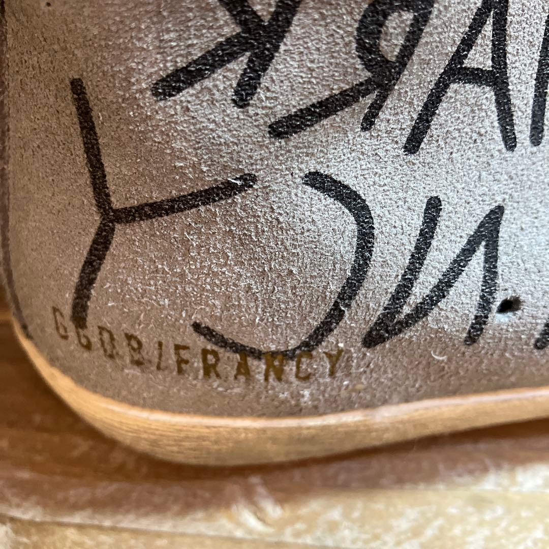 GGDB グレー 落書き スエード スニーカー FRANCY