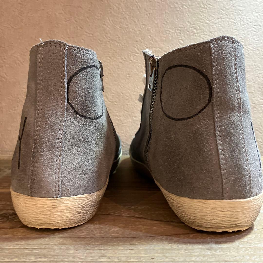 GGDB グレー 落書き スエード スニーカー FRANCY