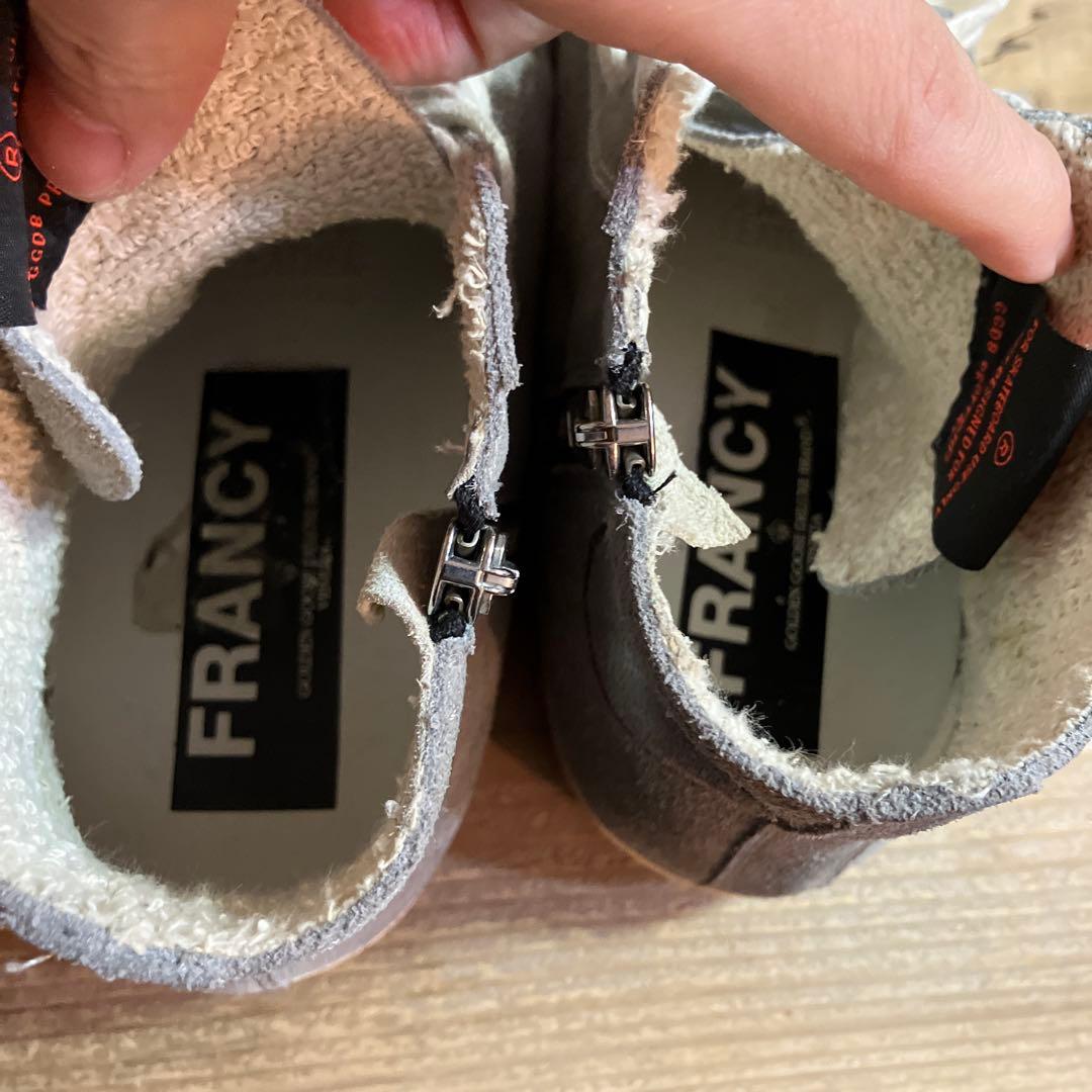 GGDB グレー 落書き スエード スニーカー FRANCY