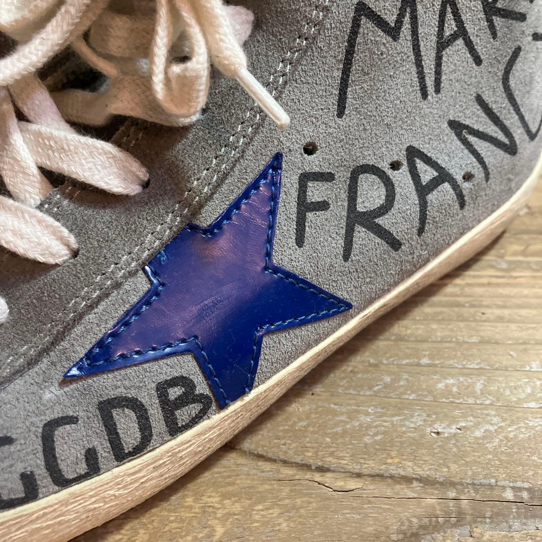 GGDB グレー 落書き スエード スニーカー FRANCY