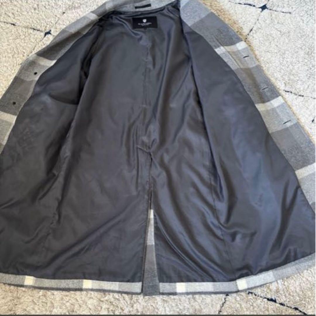 【美品✨】ブラックレーベルクレストブリッジ　チェスターコート　ウール　チェックＬ