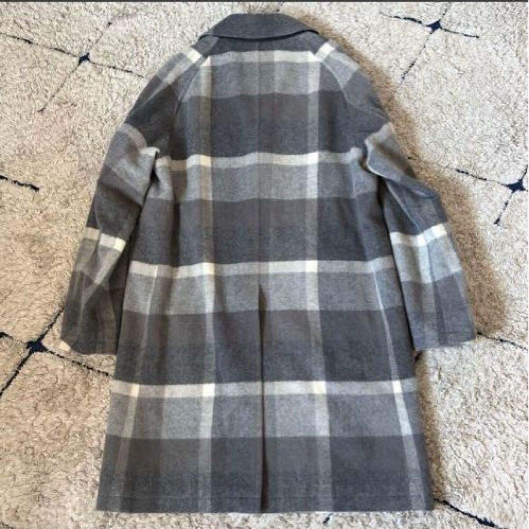 【美品✨】ブラックレーベルクレストブリッジ　チェスターコート　ウール　チェックＬ