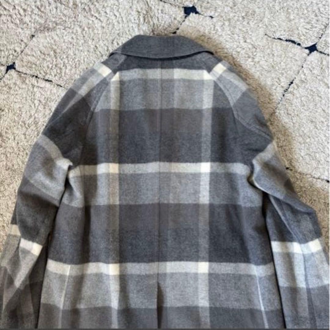【美品✨】ブラックレーベルクレストブリッジ　チェスターコート　ウール　チェックＬ
