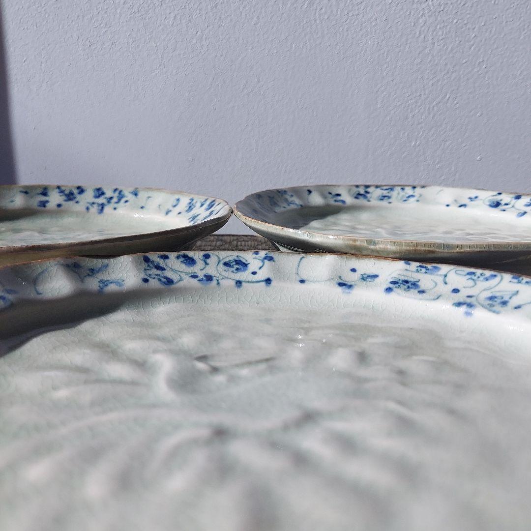 2606mk様用　石井桃子　花唐草　輪花皿　鹿　器　2枚　新品未使用品