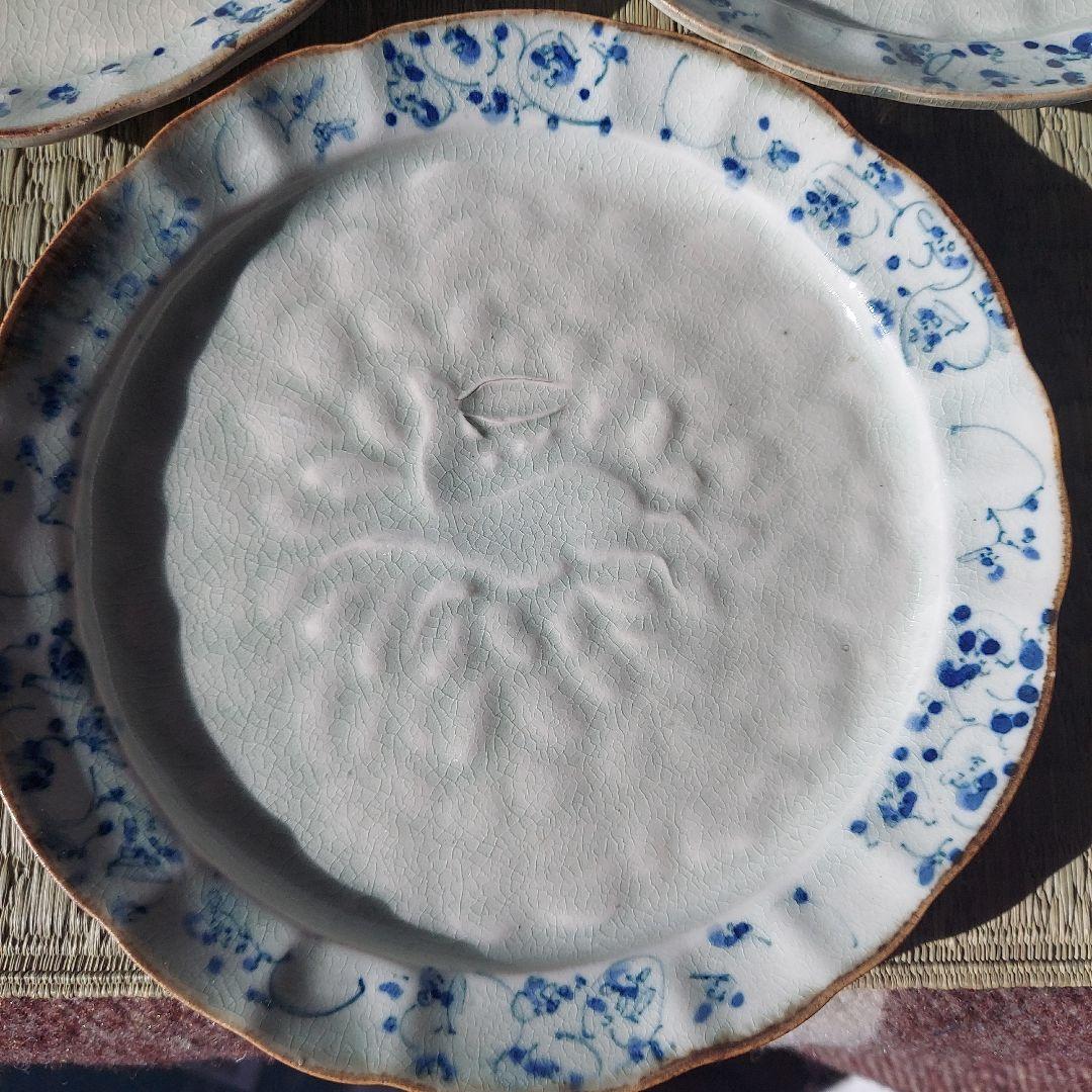 2606mk様用　石井桃子　花唐草　輪花皿　鹿　器　2枚　新品未使用品