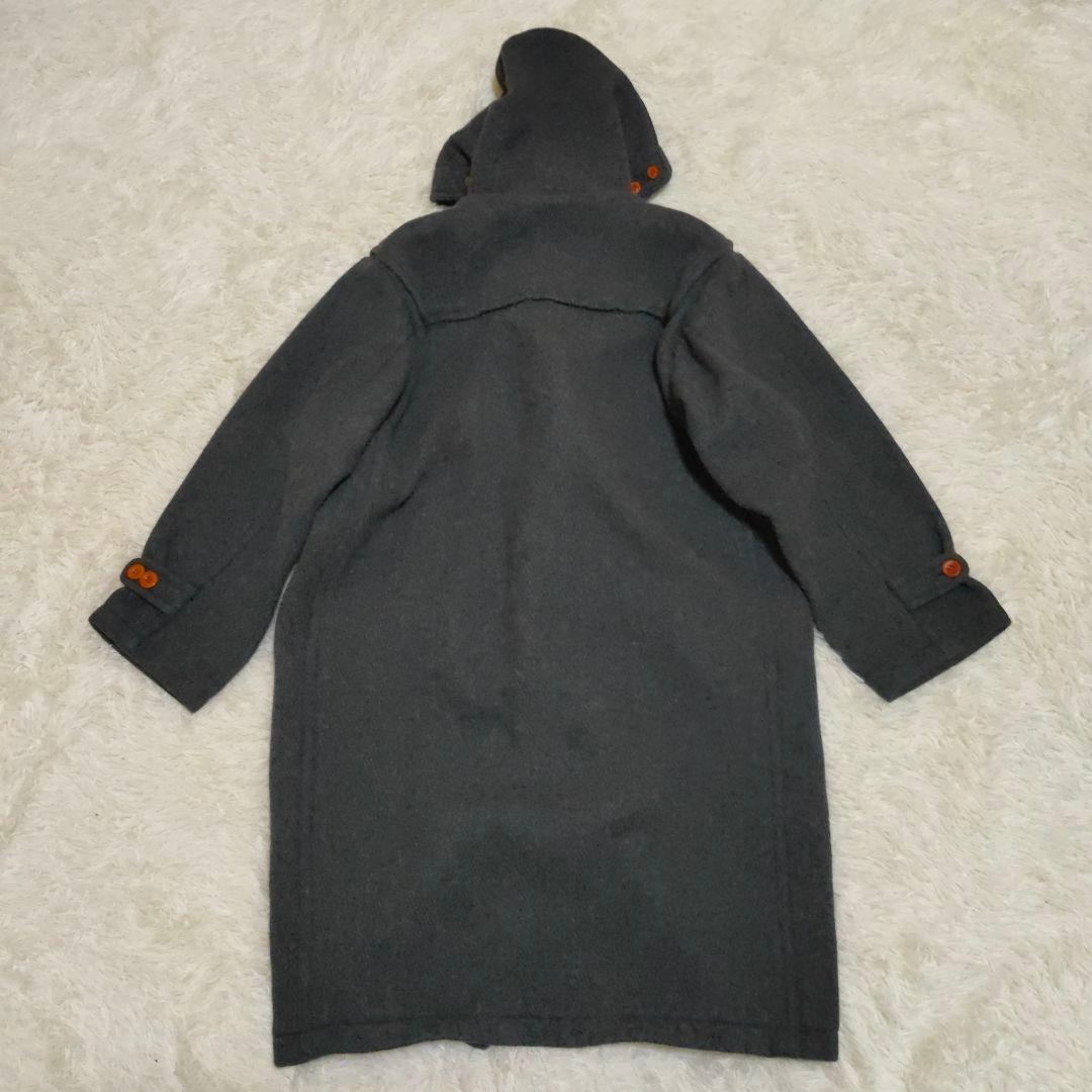 【高級・良品】エーグル ダッフルコート 大きいサイズ グレー ロング丈