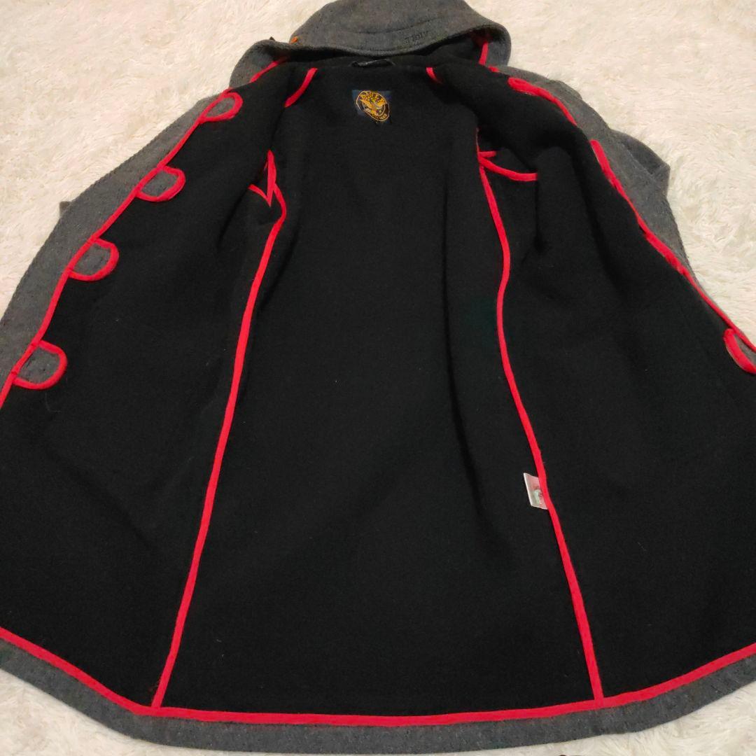 【高級・良品】エーグル ダッフルコート 大きいサイズ グレー ロング丈