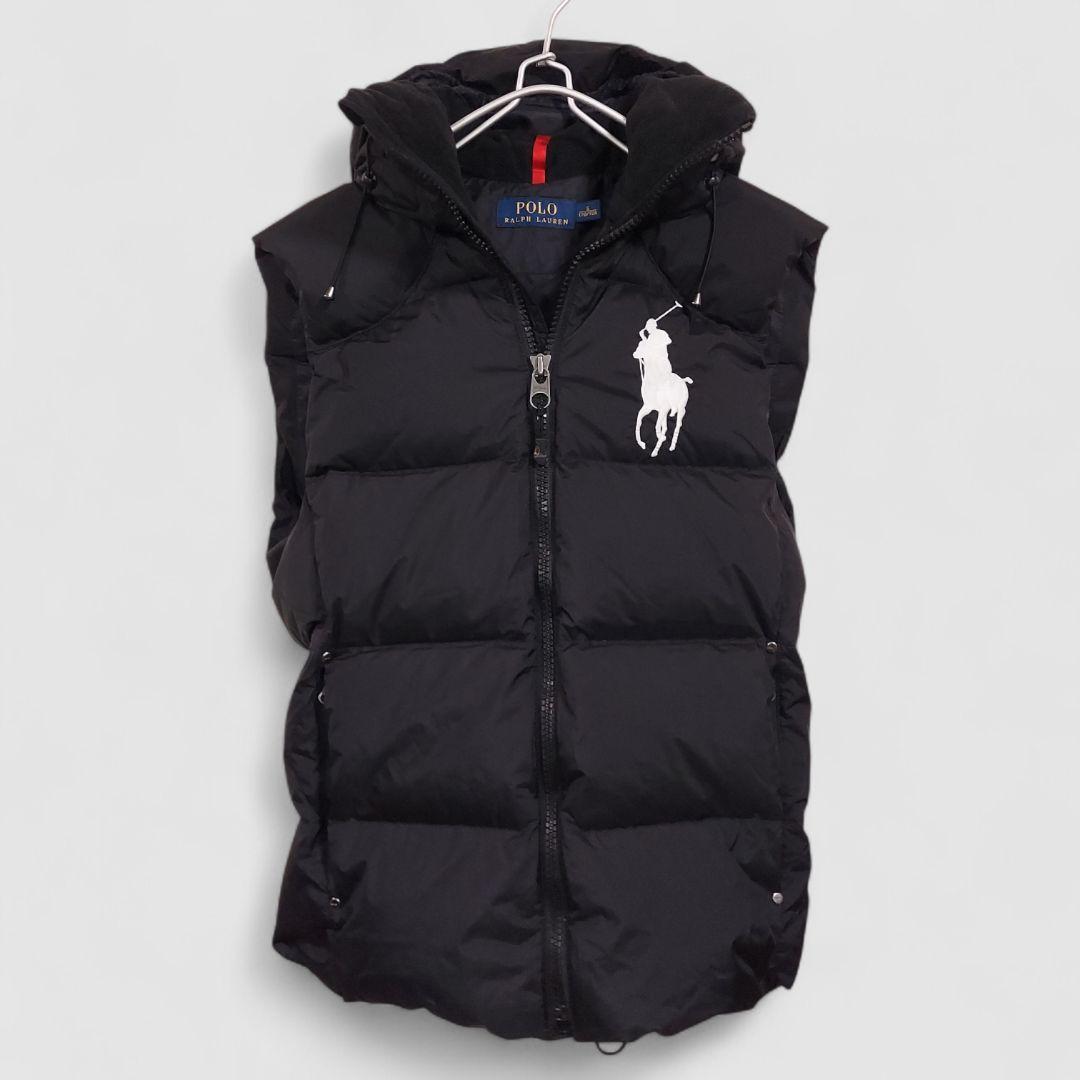 Polo Ralph Lauren ダウンベスト ビッグポニー 黒 Sサイズ