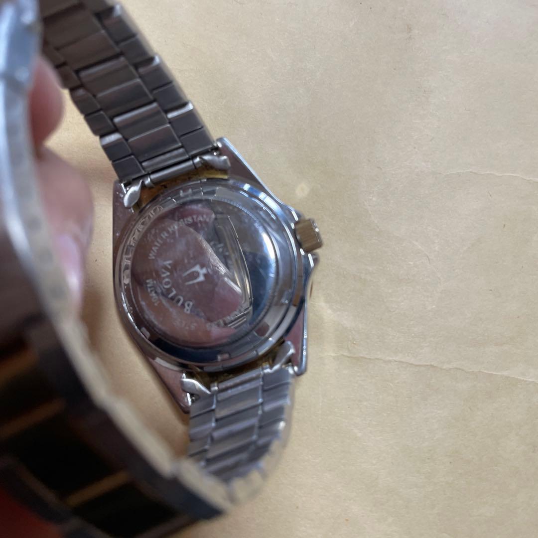 E*y様 Bulova 自動巻き 腕時計 金色/青色