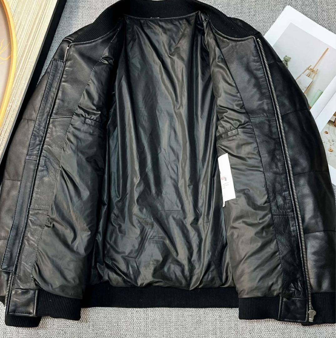 で*ん様 FRANKLIN MUSK レザー本革　MA-1 タイプ　 フランクリ