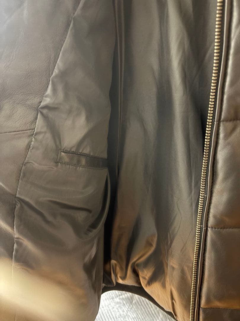 で*ん様 FRANKLIN MUSK レザー本革　MA-1 タイプ　 フランクリ