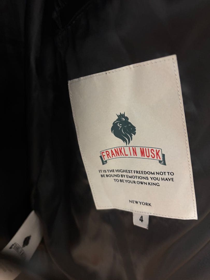 で*ん様 FRANKLIN MUSK レザー本革　MA-1 タイプ　 フランクリ