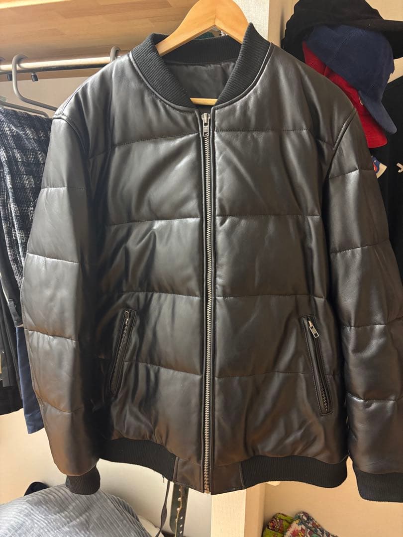 で*ん様 FRANKLIN MUSK レザー本革　MA-1 タイプ　 フランクリ