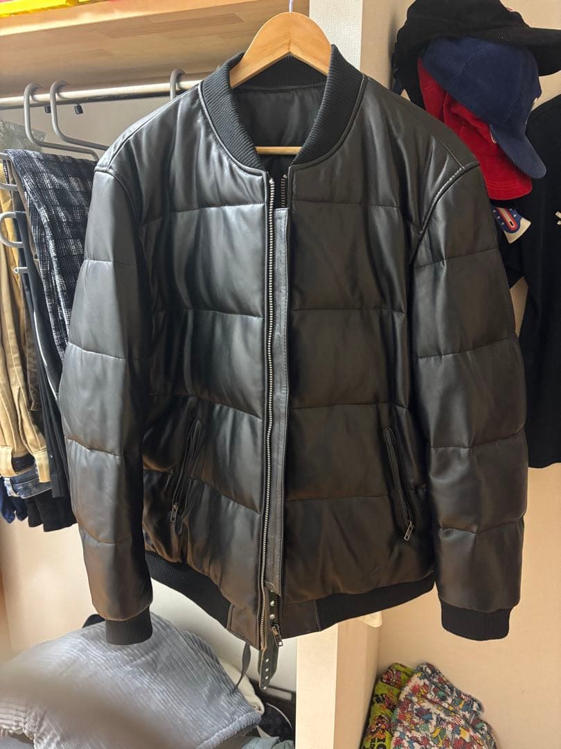 で*ん様 FRANKLIN MUSK レザー本革　MA-1 タイプ　 フランクリ