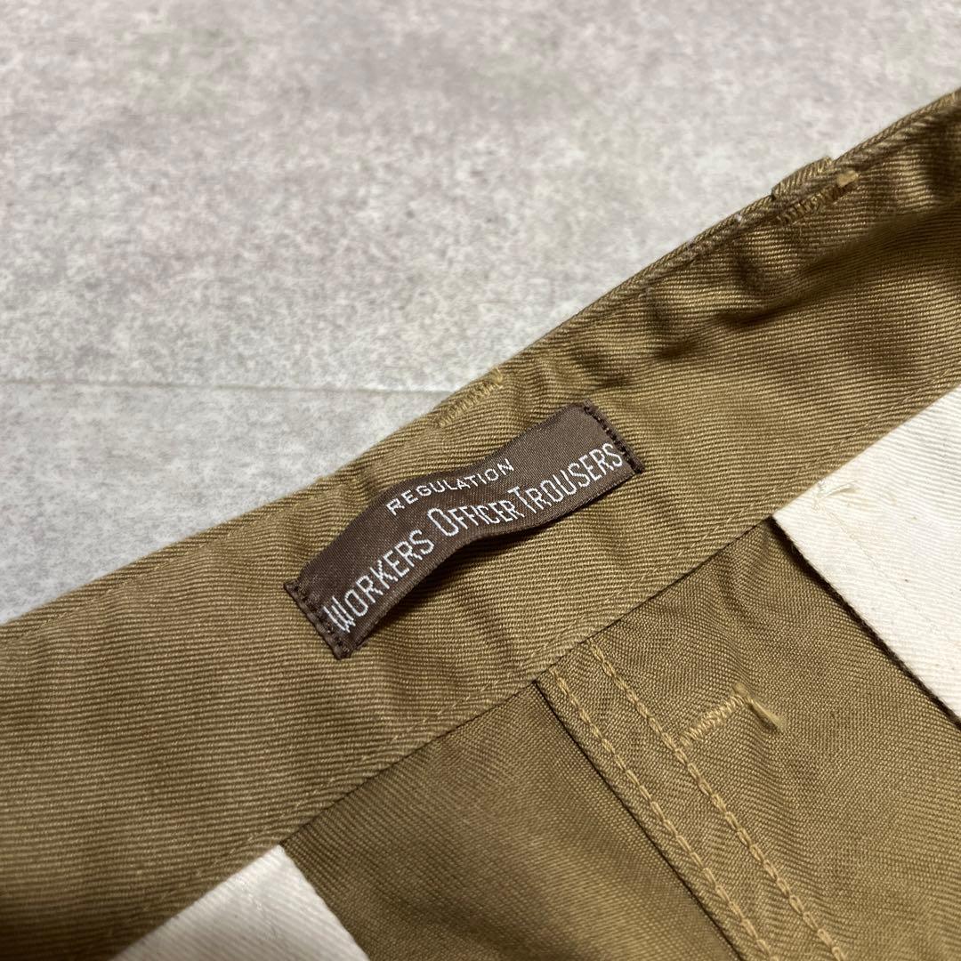 Workers Officer Trousers　チノパン　カーキブラウン　32