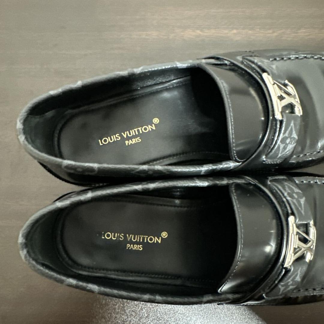 ルイヴィトン 現行品 モノグラムエクリプス メジャー ローファー シューズ 6