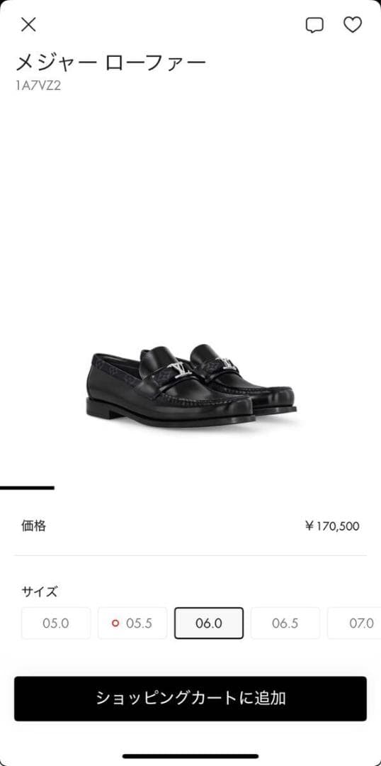 ルイヴィトン 現行品 モノグラムエクリプス メジャー ローファー シューズ 6