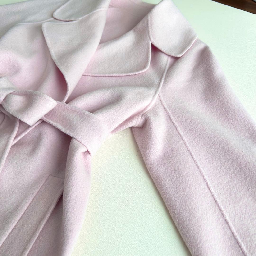 現行タグ✨ANAYI ダブルフェイス リバーコート ウール ベルト ピンク 36