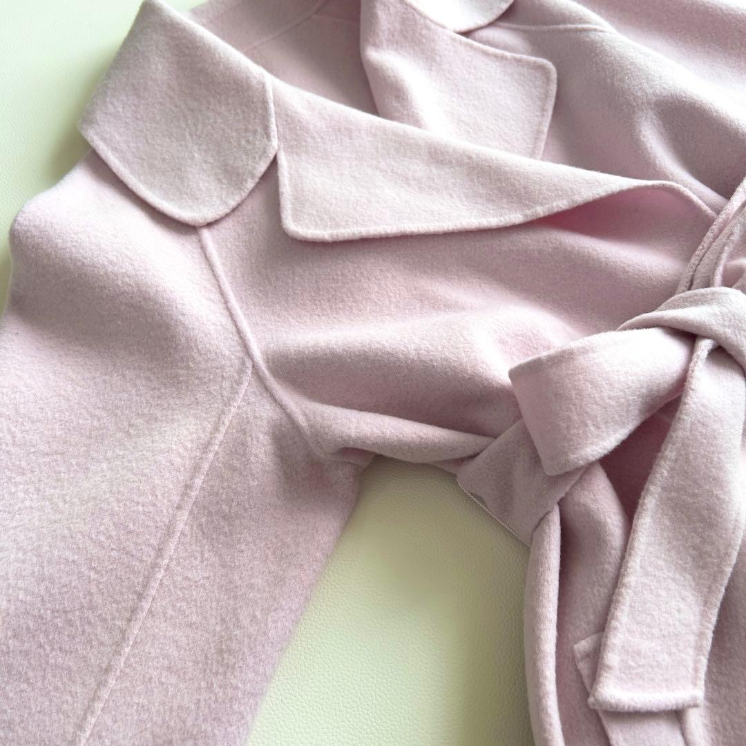 現行タグ✨ANAYI ダブルフェイス リバーコート ウール ベルト ピンク 36