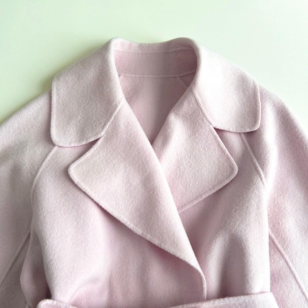 現行タグ✨ANAYI ダブルフェイス リバーコート ウール ベルト ピンク 36