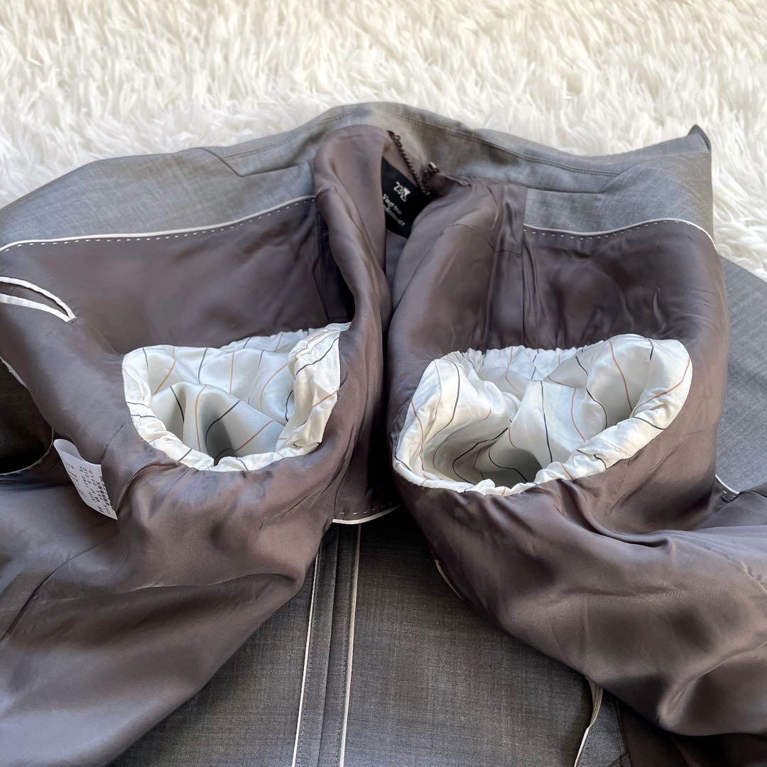 大きいサイズ23区イタリア生地マルゾットウールシルクグレースカートスーツ上下44