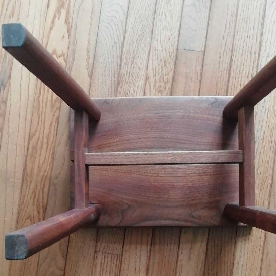 ブラックウォールナット材で手作りしたスツール
