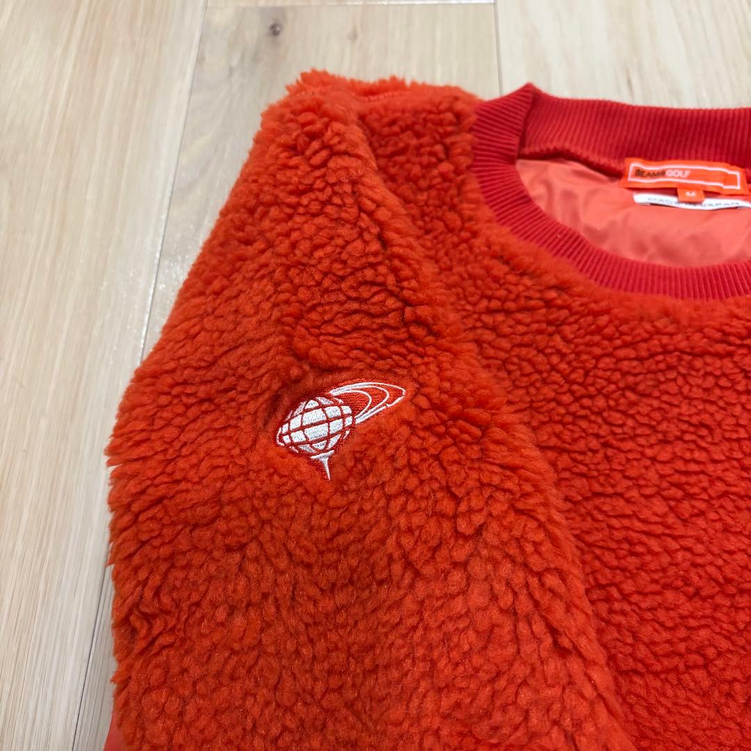 【ビームスゴルフ】フリース素材 トレーナー オレンジ M