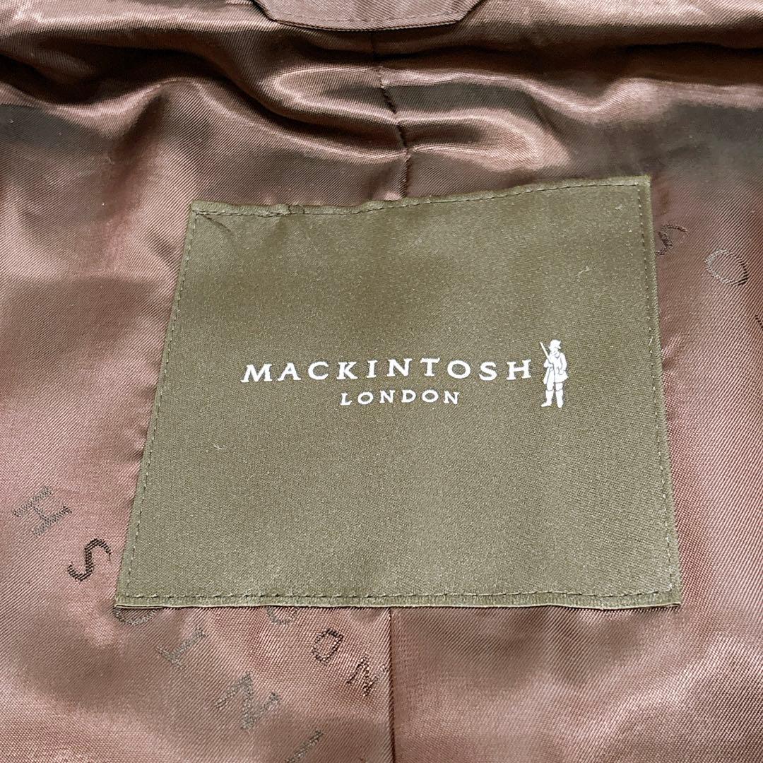 未使用✨　マッキントッシュ　ロンドン　フーデットコート　ロング　ウール　ネイビー