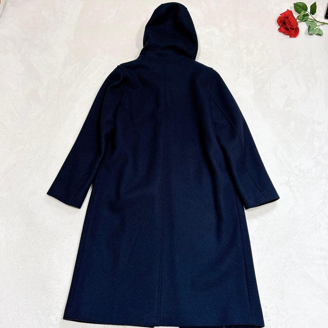 未使用✨　マッキントッシュ　ロンドン　フーデットコート　ロング　ウール　ネイビー