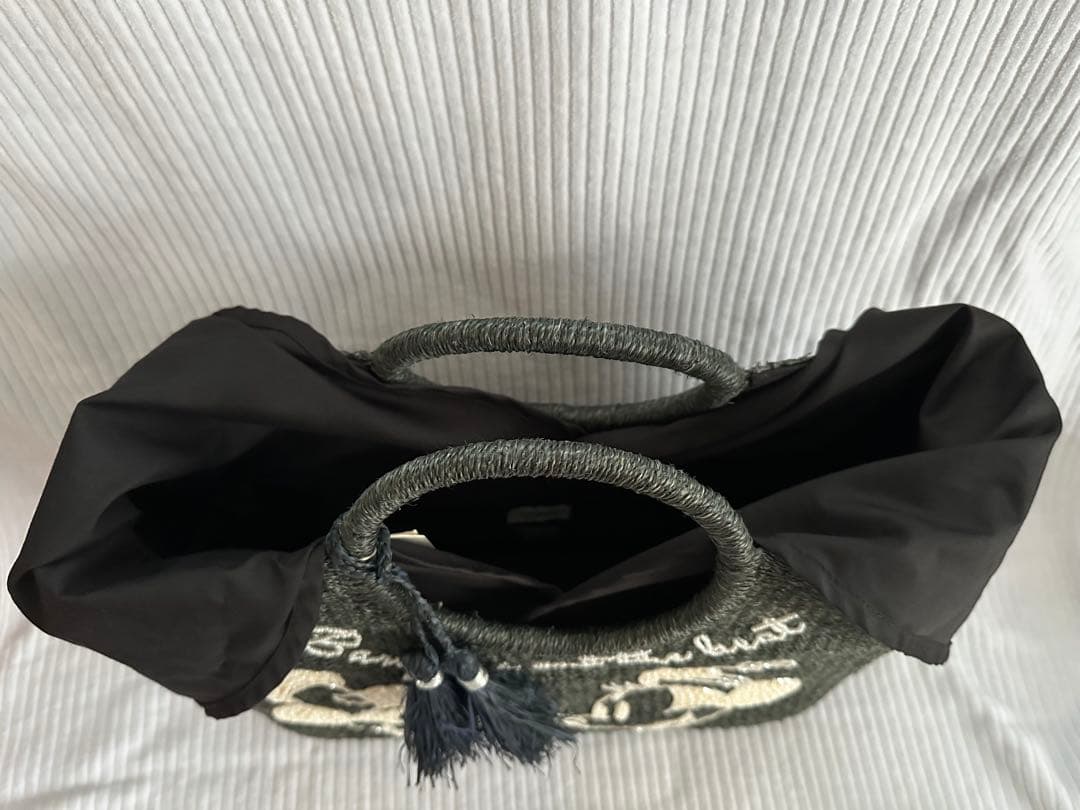 アコモデ ディズニーコラボ ミッキー&ミニーかごバッグ ブラック黒