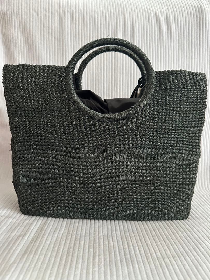 アコモデ ディズニーコラボ ミッキー&ミニーかごバッグ ブラック黒