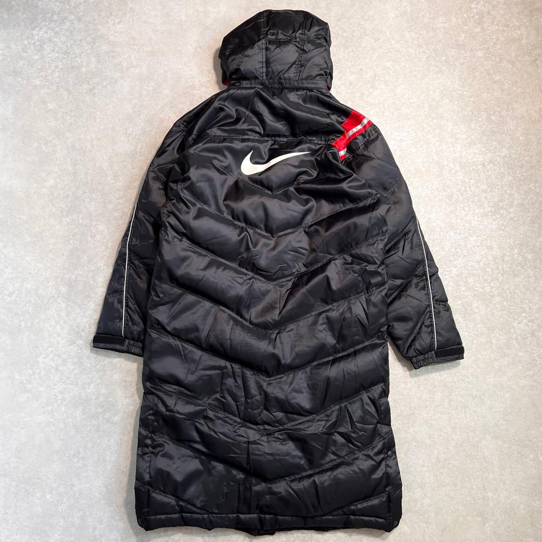 NIKEナイキ ベンチコート ダウンコート サッカー ロング丈 ブラック XL