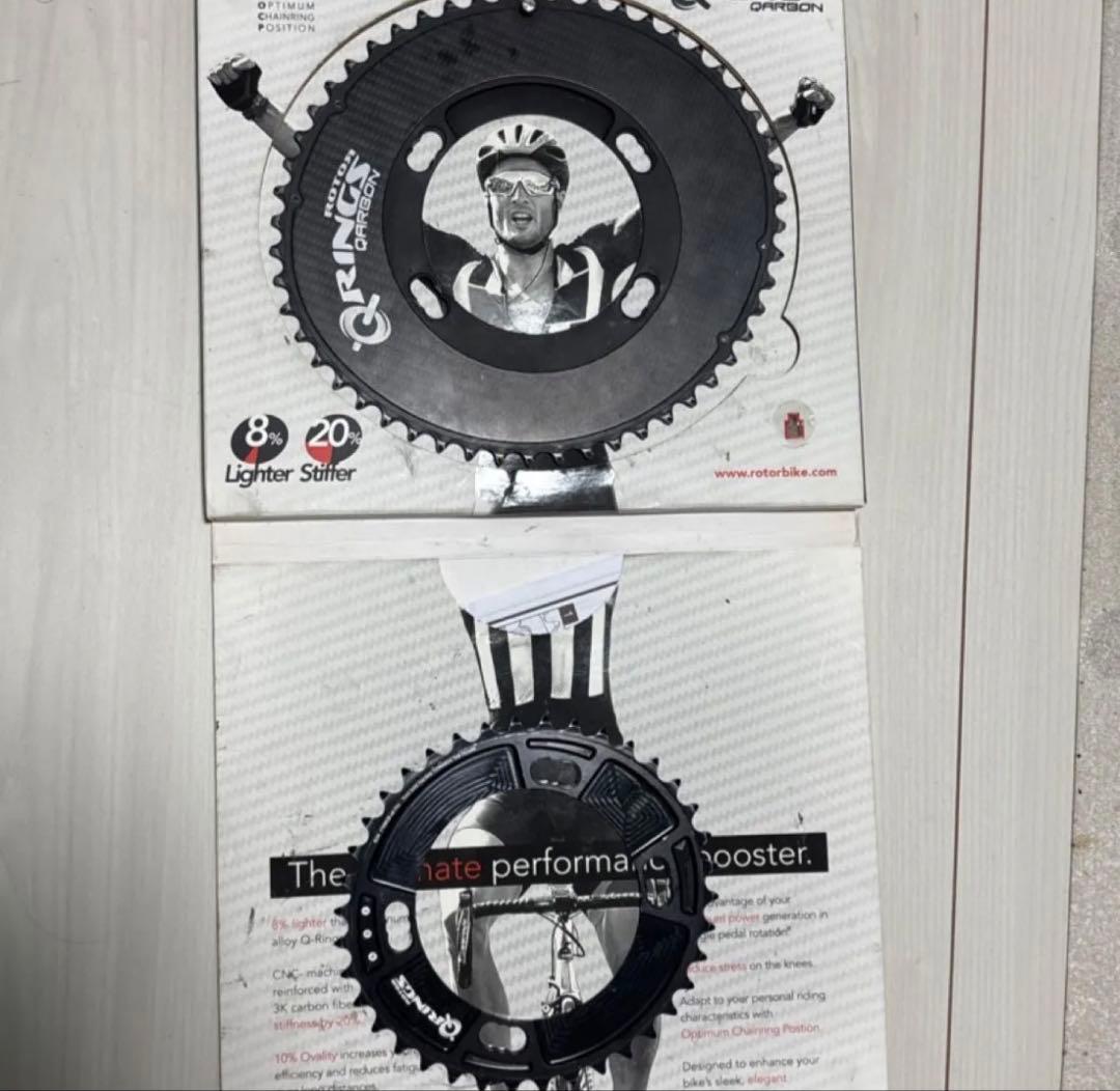 【期間限定価格】美品 Rotor Qrings Qarbon 53-38t