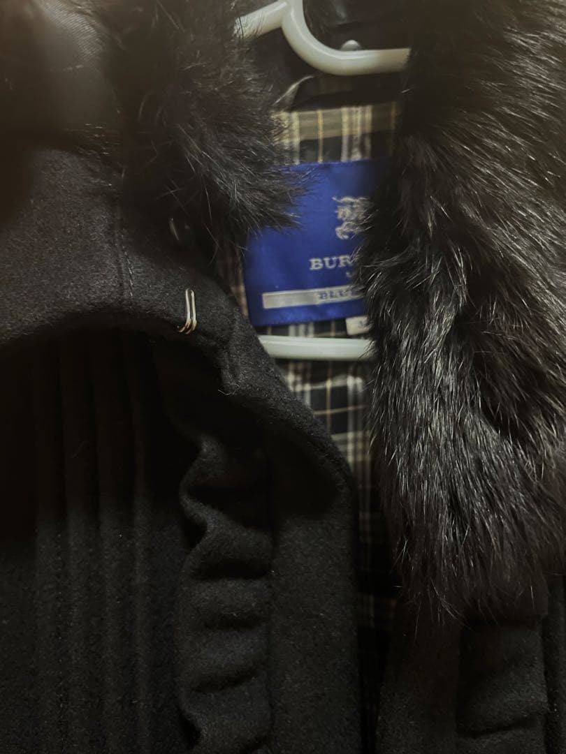 BURBERRY BLUE LABEL ロングコート 黒