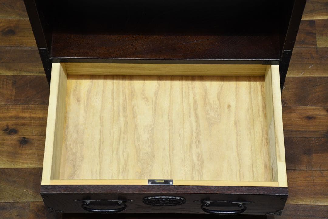 DEK33 青木産業 江戸 小判 ランプチェスト けやき/欅 サイドキャビネット