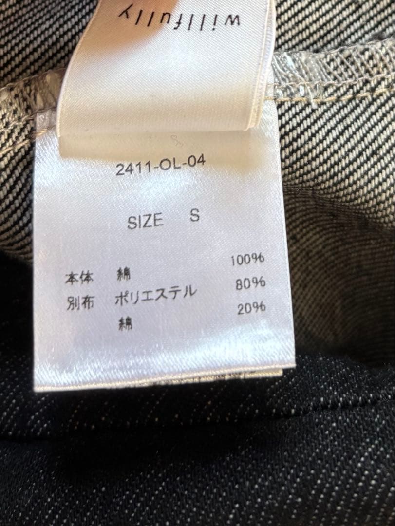 willfully アシンメトリーパッチワークデニムオールインワン