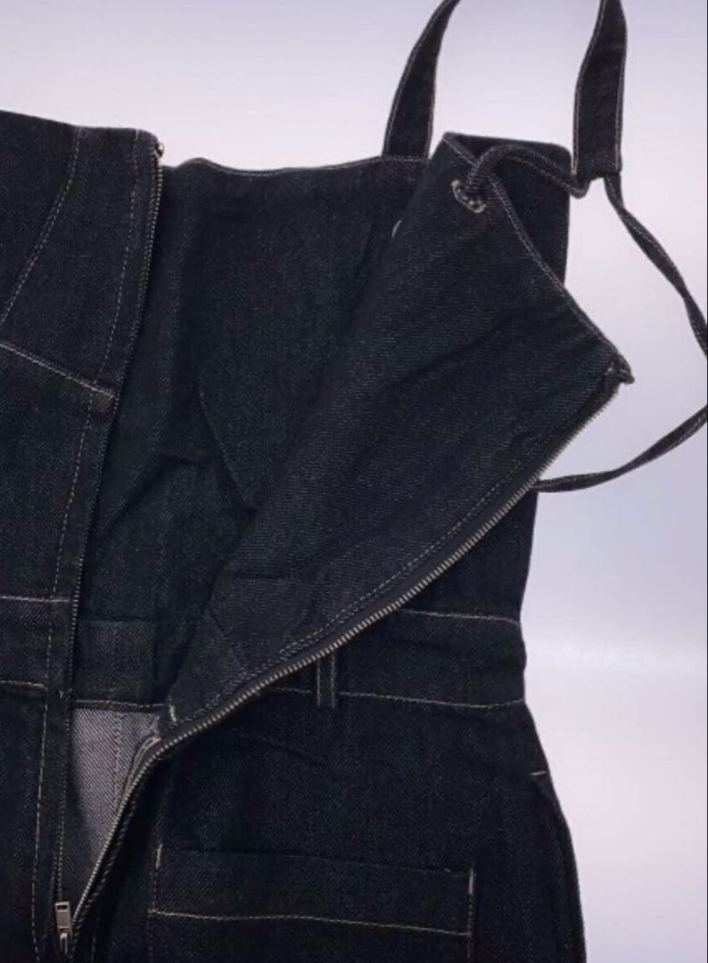 willfully アシンメトリーパッチワークデニムオールインワン