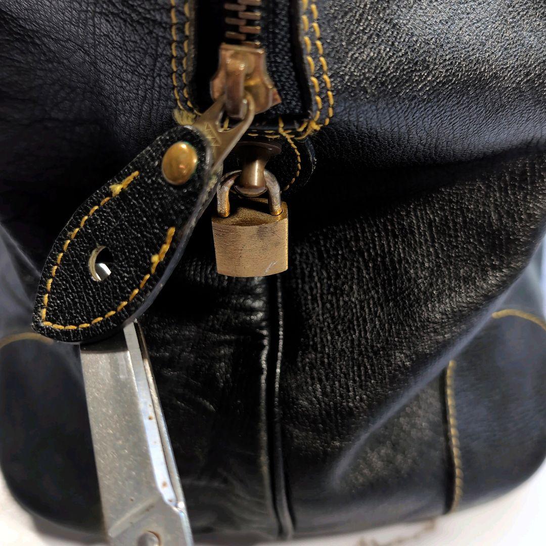 80s COMME des GARCONS ボストンバッグ レザー 黒 川久保玲