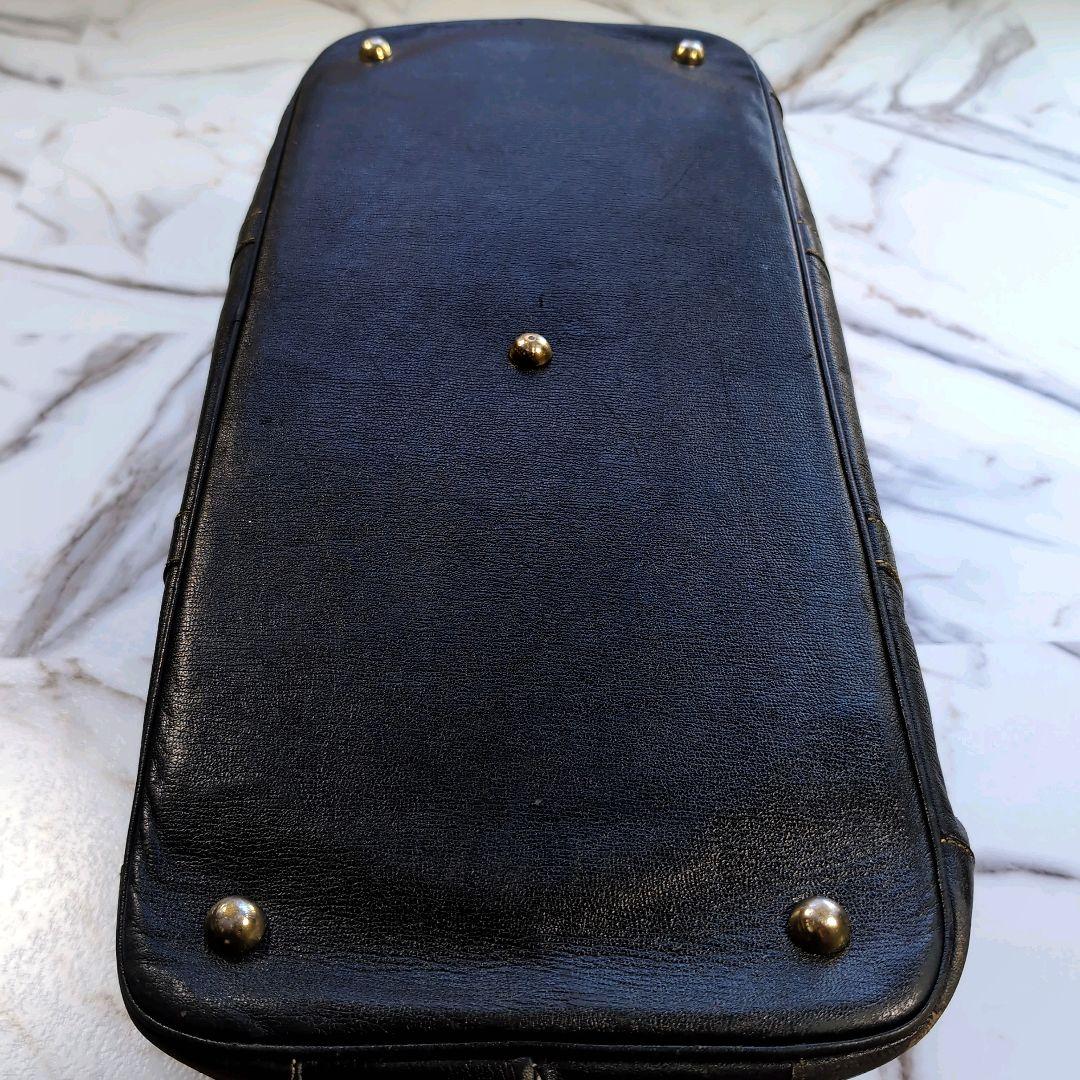 80s COMME des GARCONS ボストンバッグ レザー 黒 川久保玲