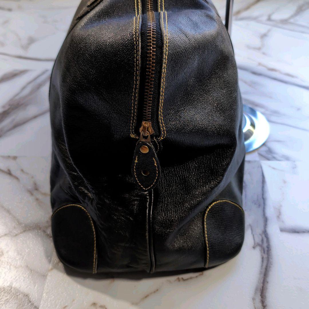 80s COMME des GARCONS ボストンバッグ レザー 黒 川久保玲