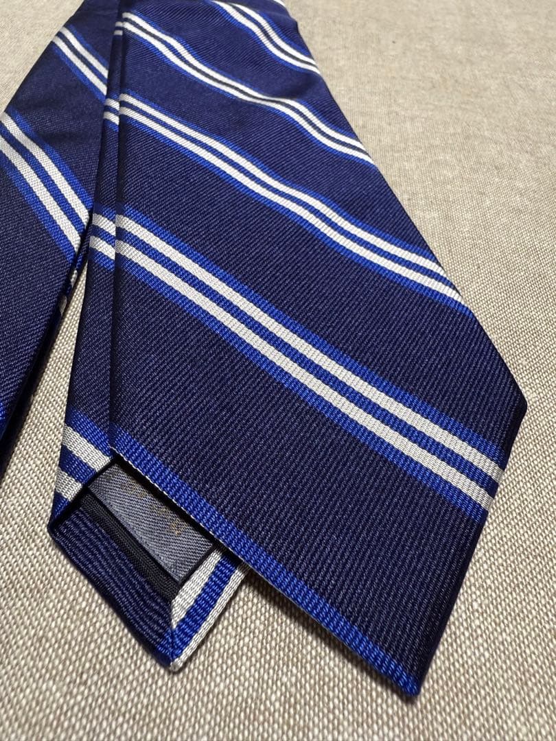 【USA製】Brooks Brothers／レジメンタル／ネイビー／シルバー