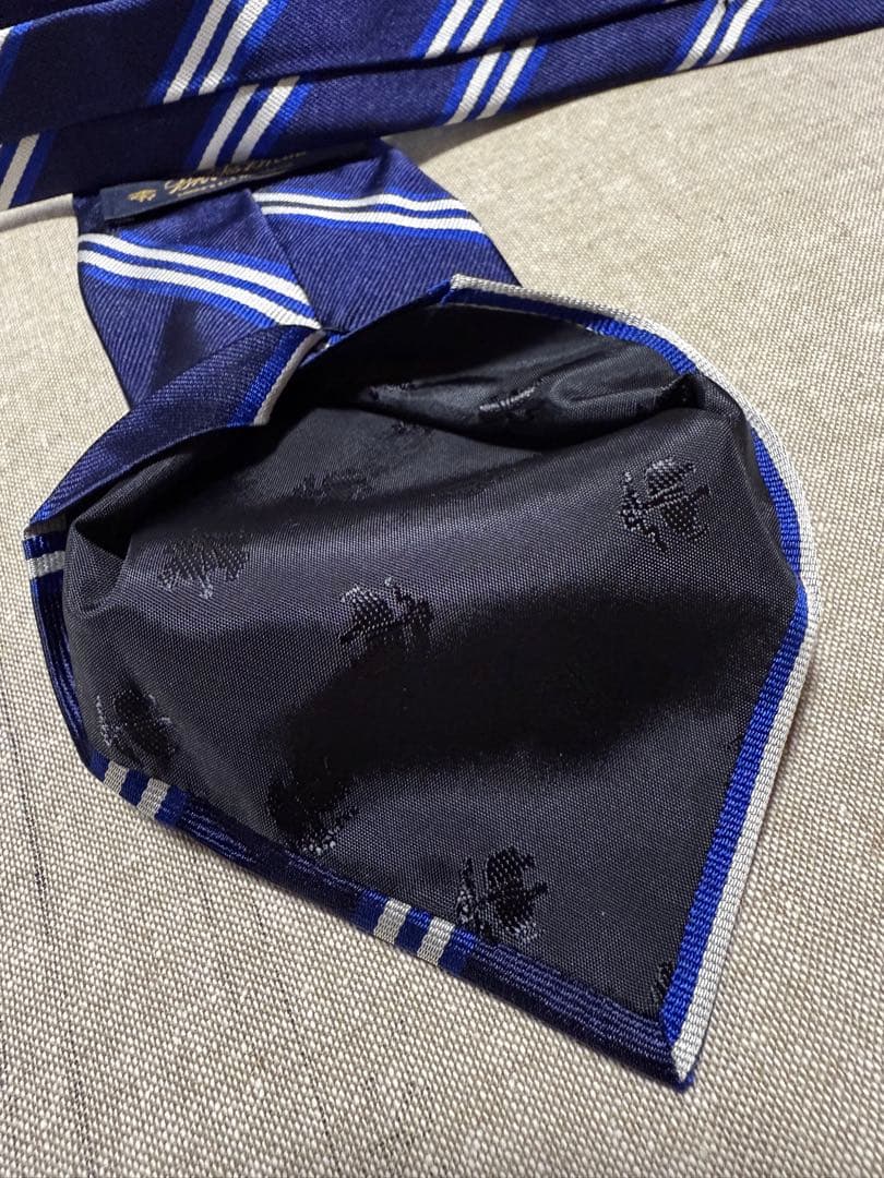 【USA製】Brooks Brothers／レジメンタル／ネイビー／シルバー