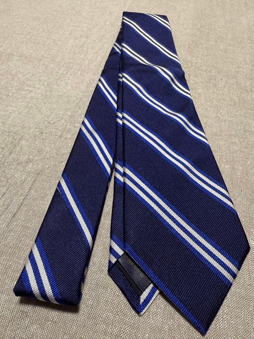 【USA製】Brooks Brothers／レジメンタル／ネイビー／シルバー