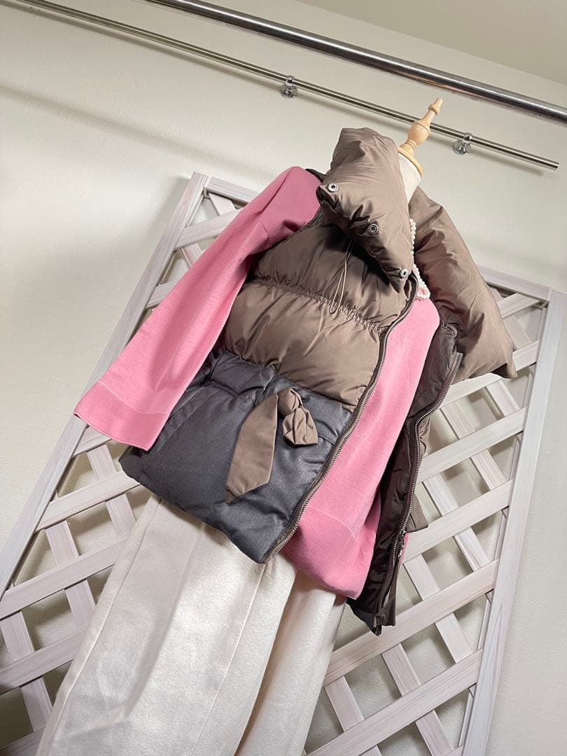 チャピコ。　13号　⭐︎ダウン切り替えベストバイカラー ボリューム襟