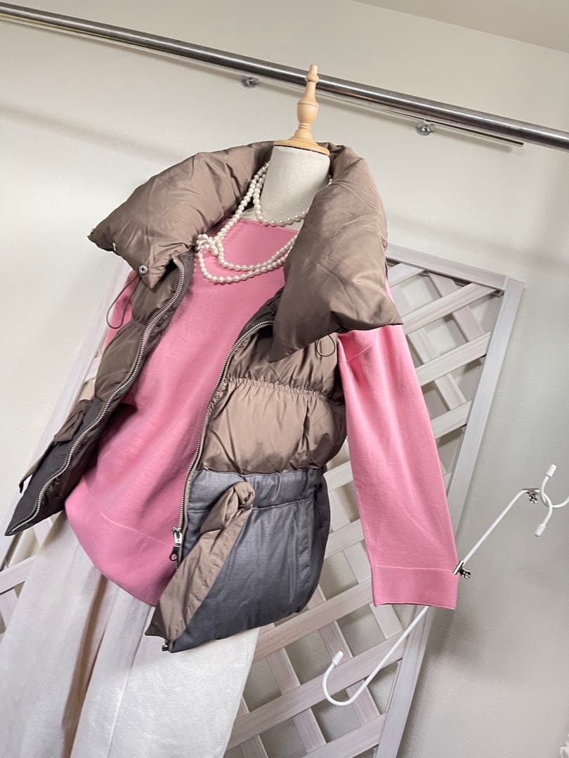 チャピコ。　13号　⭐︎ダウン切り替えベストバイカラー ボリューム襟