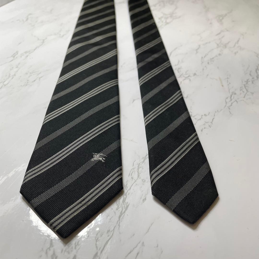 ✨極美品✨BURBERRY ネクタイ レジメンタル ホースロゴ ワンポイント刺繍
